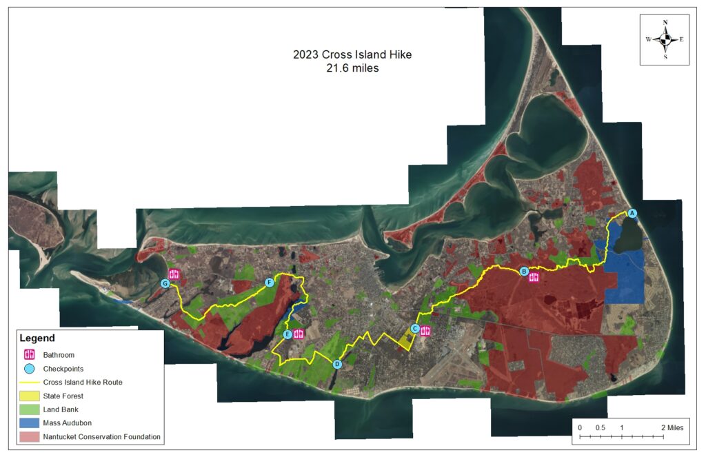 2023 Cross-Island Hike Sections