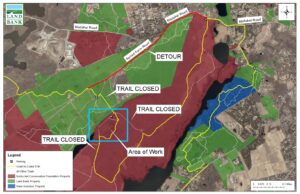 Coast to Coast Trail Map Reroute to avoid SPB trail closures.