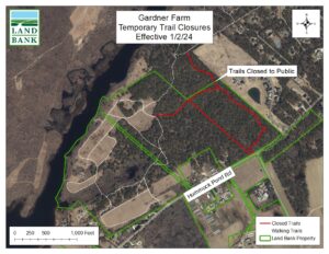 Gardner Farm Trail Closure Map