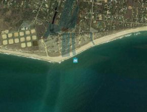 Surfside Beach pin drop on Nantucket map